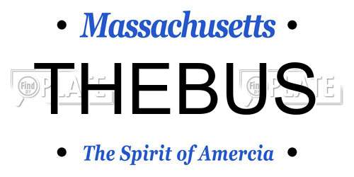 THEBUS Massachusetts License Plate