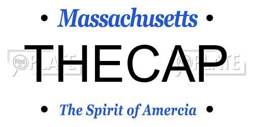 THECAP Massachusetts License Plate