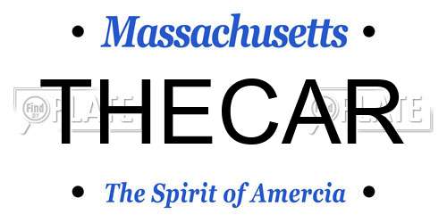 THECAR Massachusetts License Plate