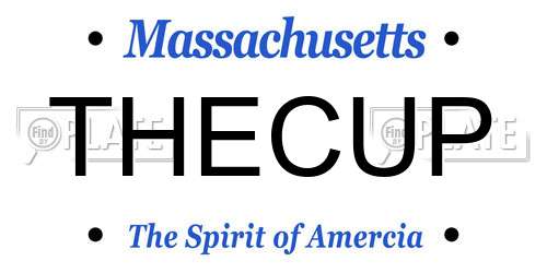 THECUP Massachusetts License Plate