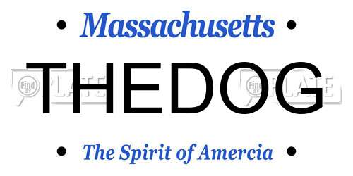 THEDOG Massachusetts License Plate