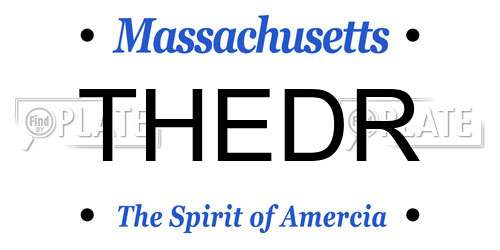 THEDR Massachusetts License Plate