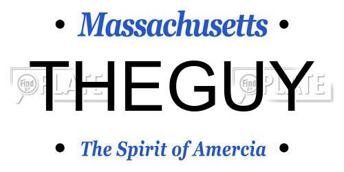THEGUY Massachusetts License Plate
