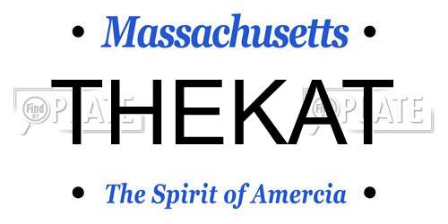 THEKAT Massachusetts License Plate