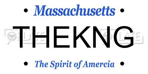 THEKNG Massachusetts License Plate