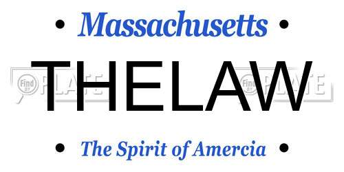 THELAW Massachusetts License Plate