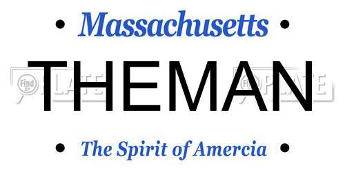 THEMAN Massachusetts License Plate