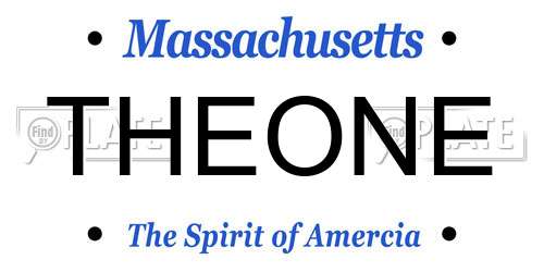 THEONE Massachusetts License Plate
