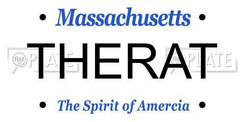 THERAT Massachusetts License Plate