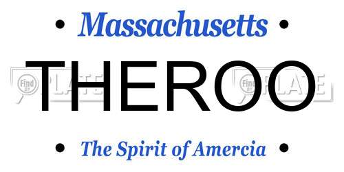 THEROO Massachusetts License Plate