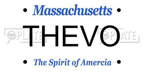 THEVO Massachusetts License Plate