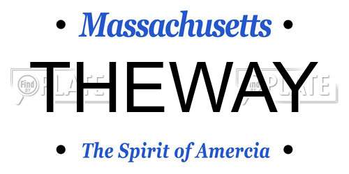 THEWAY Massachusetts License Plate
