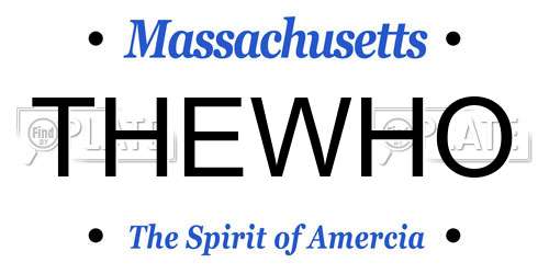THEWHO Massachusetts License Plate
