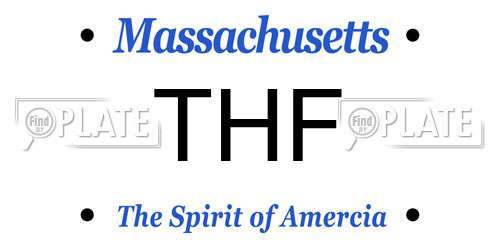 THF Massachusetts License Plate