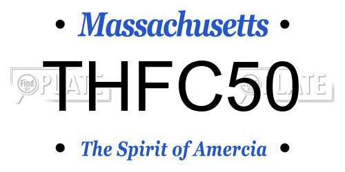 THFC50 Massachusetts License Plate