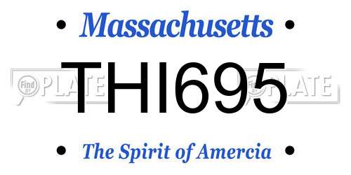 THI695 Massachusetts License Plate