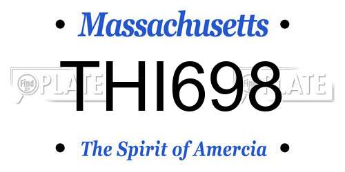 THI698 Massachusetts License Plate