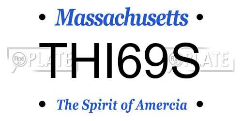 THI69S Massachusetts License Plate
