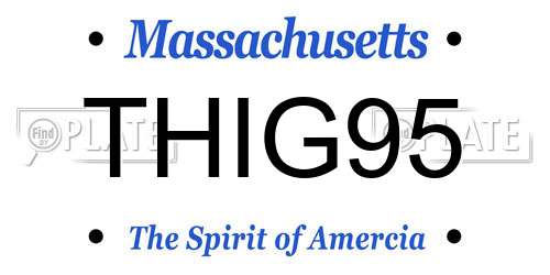 THIG95 Massachusetts License Plate