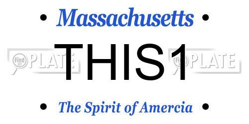THIS1 Massachusetts License Plate