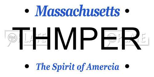 THMPER Massachusetts License Plate