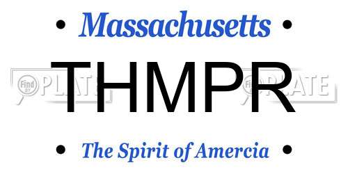 THMPR Massachusetts License Plate