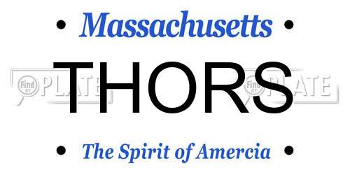 THORS Massachusetts License Plate
