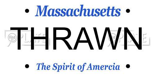 THRAWN Massachusetts License Plate