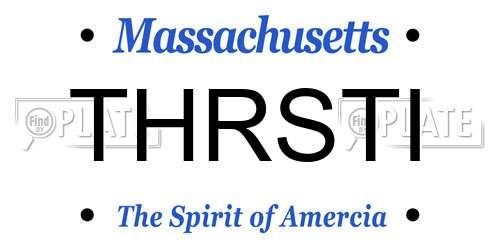 THRSTI Massachusetts License Plate