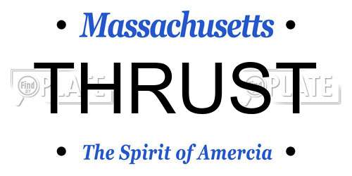 THRUST Massachusetts License Plate