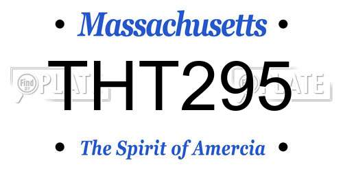 THT295 Massachusetts License Plate
