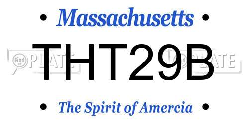 THT29B Massachusetts License Plate