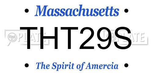 THT29S Massachusetts License Plate