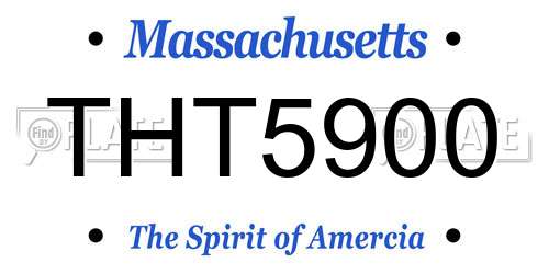 THT5900 Massachusetts License Plate