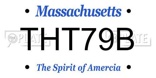THT79B Massachusetts License Plate