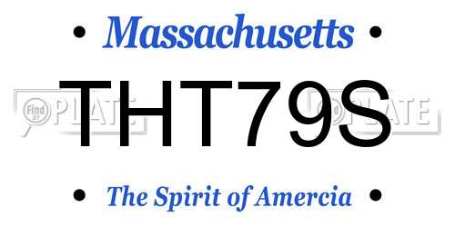 THT79S Massachusetts License Plate