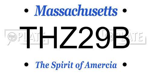 THZ29B Massachusetts License Plate