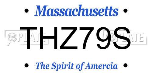 THZ79S Massachusetts License Plate