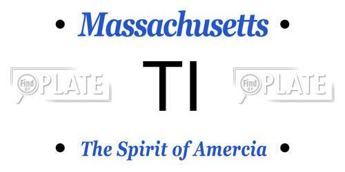 TI Massachusetts License Plate