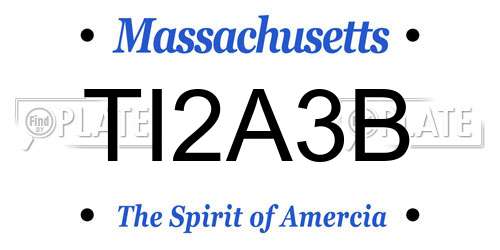 TI2A3B Massachusetts License Plate