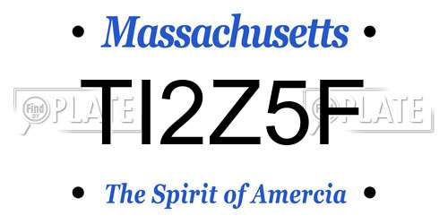 TI2Z5F Massachusetts License Plate