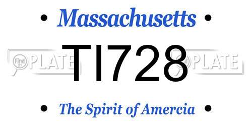 TI728 Massachusetts License Plate