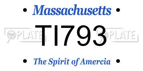 TI793 Massachusetts License Plate