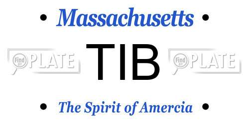 TIB Massachusetts License Plate