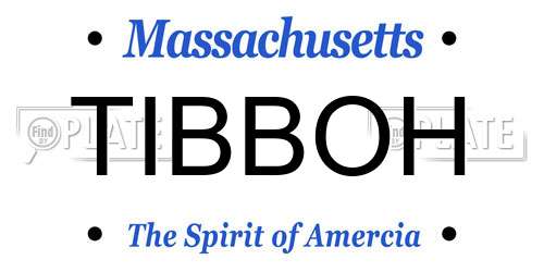 TIBBOH Massachusetts License Plate