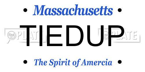 TIEDUP Massachusetts License Plate