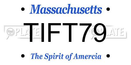 TIFT79 Massachusetts License Plate