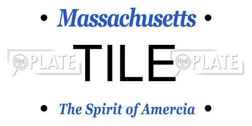 TILE Massachusetts License Plate