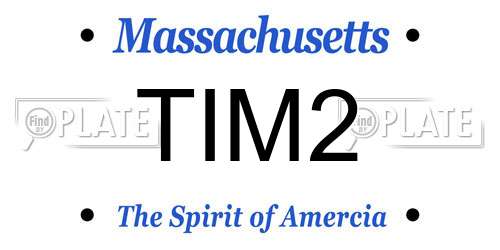TIM2 Massachusetts License Plate