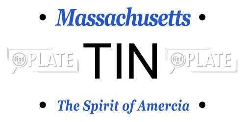 TIN Massachusetts License Plate